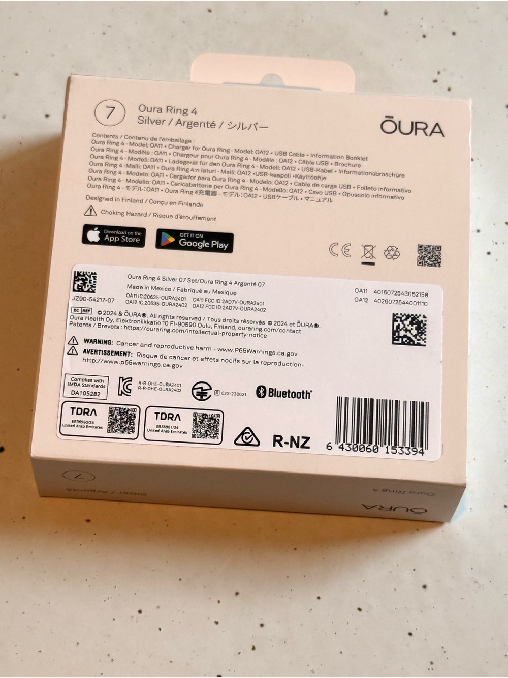 OURA RING GEN 4 (Silver) Size 7 - Picture 9 of 9